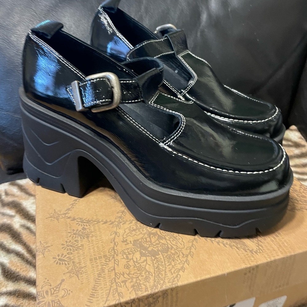Free People Black Platform Shoes with Chunky Sole. “New”